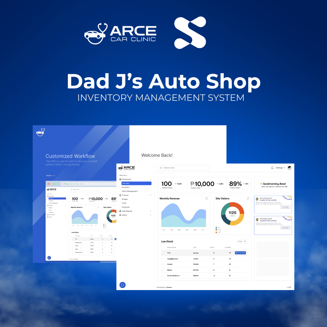 Dadj Auto Shop Management System Dashboard