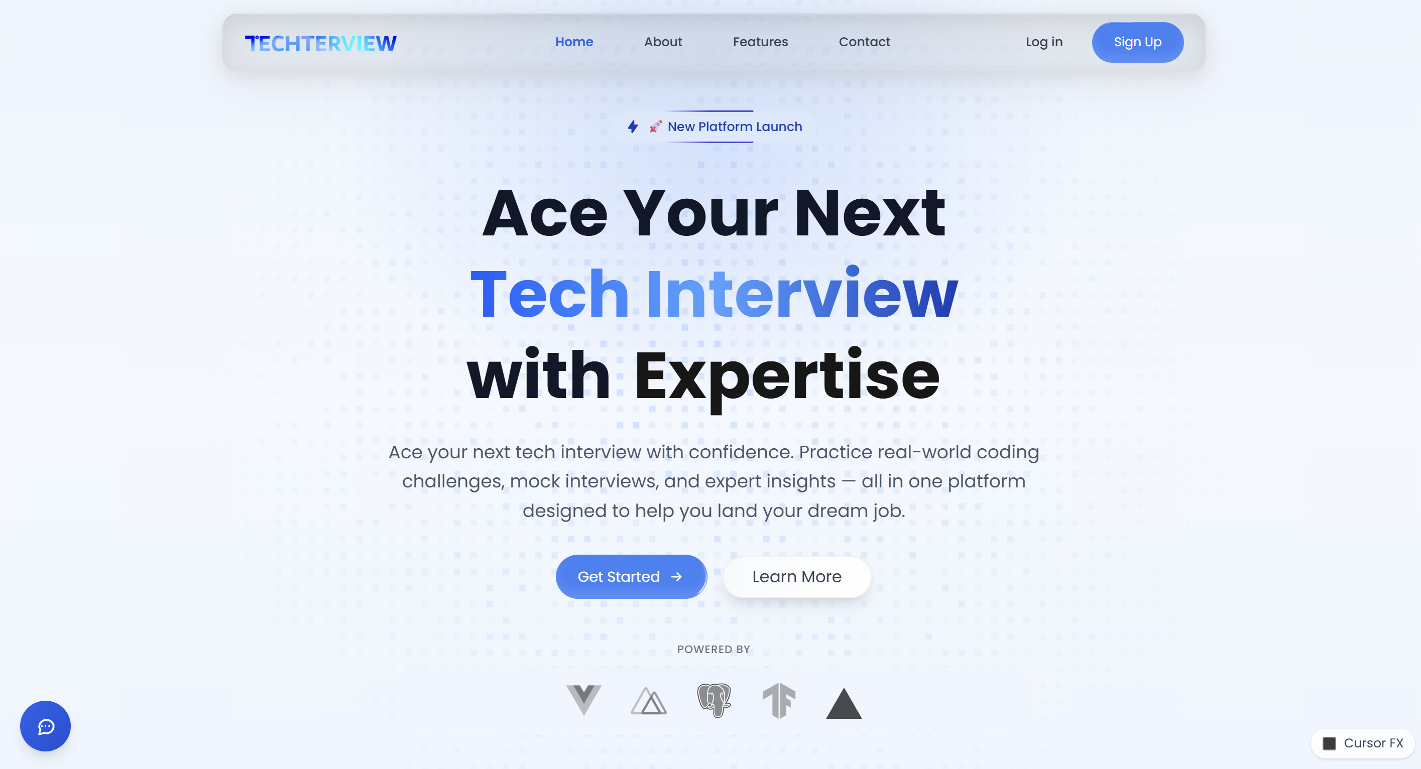 TechTerview Landing Page