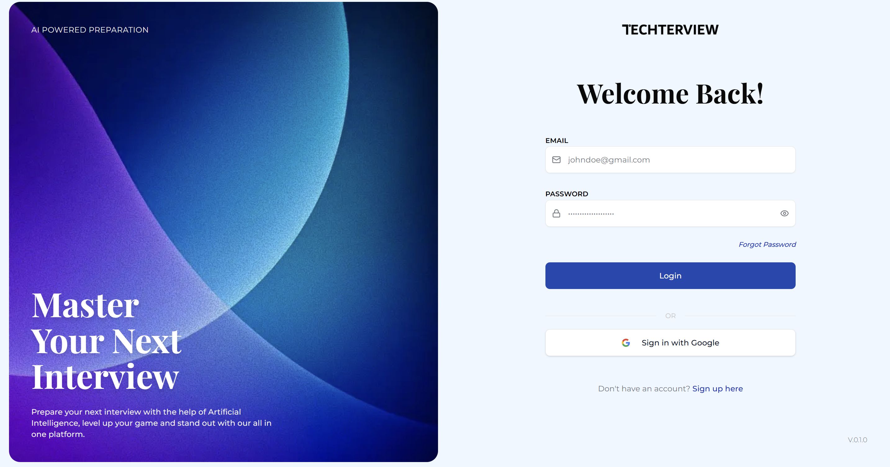 TechTerview Dashboard